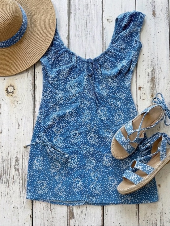 La Hearts Dresses & Skirts - La Hearts Blue Floral Sundress